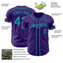 Загрузить изображение в средство просмотра галереи, Custom Purple Teal Authentic Baseball Jersey
