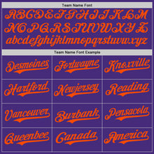 Загрузить изображение в средство просмотра галереи, Custom Purple Orange Authentic Baseball Jersey
