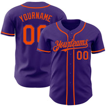 Загрузить изображение в средство просмотра галереи, Custom Purple Orange Authentic Baseball Jersey

