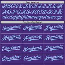 Laden Sie das Bild in den Galerie-Viewer, Custom Purple Light Blue Authentic Baseball Jersey

