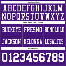 Load image into Gallery viewer, Custom Purple White Authentic Football Jersey
