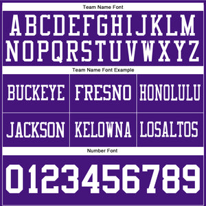 Custom Purple White Authentic Football Jersey