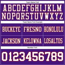 Load image into Gallery viewer, Custom Purple White-Red Authentic Football Jersey
