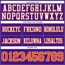 Load image into Gallery viewer, Custom Purple Orange-White Authentic Football Jersey
