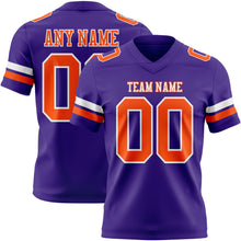 Load image into Gallery viewer, Custom Purple Orange-White Authentic Football Jersey
