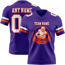 Загрузить изображение в средство просмотра галереи, Custom Purple White-Orange Authentic Football Jersey
