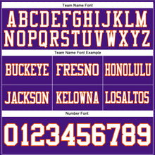 Загрузить изображение в средство просмотра галереи, Custom Purple White-Orange Authentic Football Jersey
