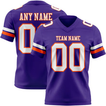 Загрузить изображение в средство просмотра галереи, Custom Purple White-Orange Authentic Football Jersey
