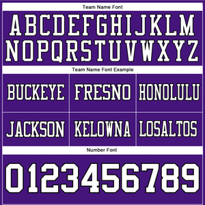 Custom Purple White-Black Authentic Football Jersey