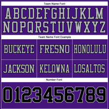 Load image into Gallery viewer, Custom Purple Black-Gray Authentic Football Jersey
