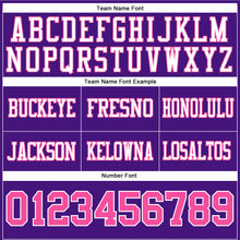 Load image into Gallery viewer, Custom Purple Pink-White Authentic Football Jersey

