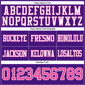 Custom Purple Pink-White Authentic Football Jersey