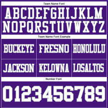 Load image into Gallery viewer, Custom Purple White-Gray Authentic Football Jersey
