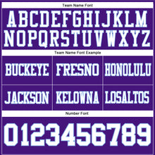 Laden Sie das Bild in den Galerie-Viewer, Custom Purple White-Light Blue Authentic Football Jersey
