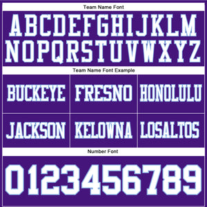 Custom Purple White-Light Blue Authentic Football Jersey