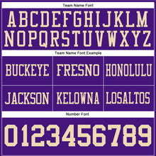 Загрузить изображение в средство просмотра галереи, Custom Purple Cream Authentic Football Jersey
