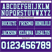 Load image into Gallery viewer, Custom Purple White-Teal Authentic Football Jersey
