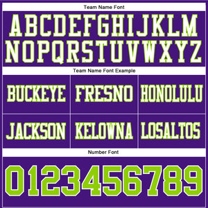 Custom Purple Neon Green-White Authentic Football Jersey