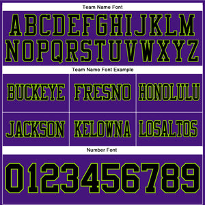 Custom Purple Black-Neon Green Authentic Football Jersey