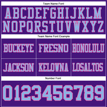 Загрузить изображение в средство просмотра галереи, Custom Purple Light Blue-Pink Authentic Football Jersey
