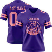 Загрузить изображение в средство просмотра галереи, Custom Purple Medium Pink Authentic Football Jersey
