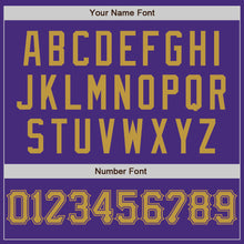 Загрузить изображение в средство просмотра галереи, Custom Purple Old Gold Authentic Baseball Jersey
