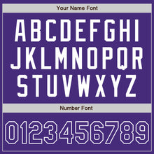 Load image into Gallery viewer, Custom Purple White Authentic Baseball Jersey
