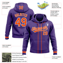 Загрузить изображение в средство просмотра галереи, Custom Stitched Purple Orange-White Baseball Pullover Sweatshirt Hoodie
