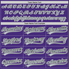 Load image into Gallery viewer, Custom Purple Black-White Authentic Baseball Jersey
