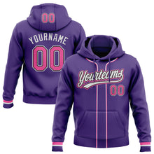 Загрузить изображение в средство просмотра галереи, Custom Stitched Purple Pink Black-White Baseball Pullover Sweatshirt Hoodie
