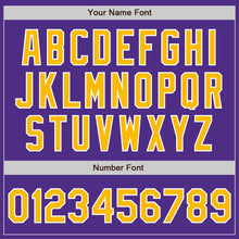 Загрузить изображение в средство просмотра галереи, Custom Stitched Purple Gold-White Baseball Pullover Sweatshirt Hoodie
