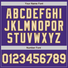 Charger l'image dans la galerie, Custom Purple Cream-Old Gold Authentic Baseball Jersey
