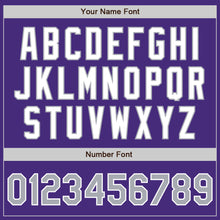 Charger l'image dans la galerie, Custom Purple Gray-White Authentic Baseball Jersey
