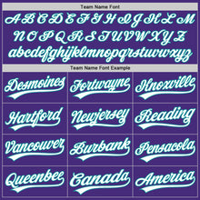 Load image into Gallery viewer, Custom Purple White Teal-Pink Authentic Baseball Jersey
