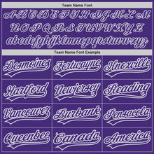 Load image into Gallery viewer, Custom Purple White-Gray Authentic Baseball Jersey
