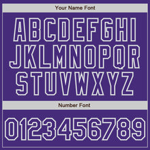 Load image into Gallery viewer, Custom Purple White-Gray Authentic Baseball Jersey

