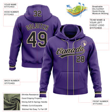 Загрузить изображение в средство просмотра галереи, Custom Stitched Purple Black-Cream Baseball Pullover Sweatshirt Hoodie
