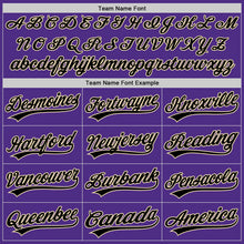 Загрузить изображение в средство просмотра галереи, Custom Stitched Purple Black-Cream Baseball Pullover Sweatshirt Hoodie
