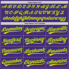 Charger l'image dans la galerie, Custom Purple Yellow-Kelly Green Authentic Baseball Jersey
