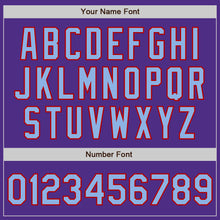 Загрузить изображение в средство просмотра галереи, Custom Stitched Purple Light Blue-Red Baseball Pullover Sweatshirt Hoodie
