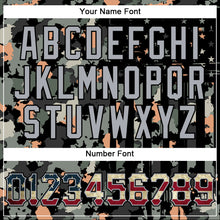 Load image into Gallery viewer, Custom Camo Vintage USA Flag Olive Gray-Black Patriotic Raglan Sleeves Authentic Baseball Jersey
