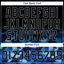 Load image into Gallery viewer, Custom Camo Black-Gray American Flag Patriotic Eagle Raglan Sleeves Authentic Baseball Jersey
