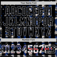 Загрузить изображение в средство просмотра галереи, Custom Black USA Flag-Gray Distressed Grunge Patriotic Raglan Sleeves Authentic Baseball Jersey
