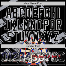 Laden Sie das Bild in den Galerie-Viewer, Custom Black USA Flag-White Darts Patriotic Mosaic Camo Raglan Sleeves Authentic Baseball Jersey
