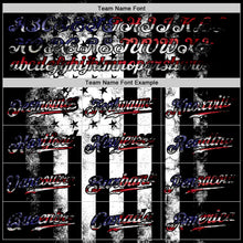 Laden Sie das Bild in den Galerie-Viewer, Custom Black USA Flag-White Patriotic Distressed Grunge Desert Camouflage Raglan Sleeves Authentic Baseball Jersey
