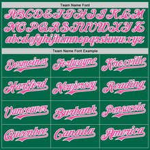Загрузить изображение в средство просмотра галереи, Custom Green Pink-White Star Raglan Sleeves Authentic Baseball Jersey
