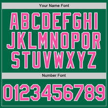 Загрузить изображение в средство просмотра галереи, Custom Green Pink-White Star Raglan Sleeves Authentic Baseball Jersey
