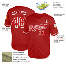 Load image into Gallery viewer, Custom Red White Mesh Authentic Throwback Baseball Jersey
