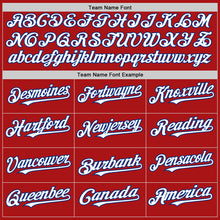 Загрузить изображение в средство просмотра галереи, Custom Red White-Royal Mesh Authentic Throwback Baseball Jersey
