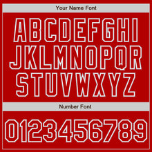 Load image into Gallery viewer, Custom Red White-Gray Authentic Baseball Jersey
